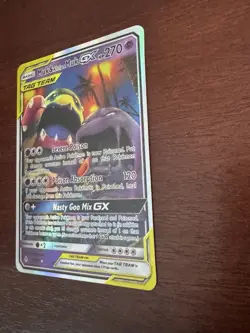 Muk & Alolan Muk GX Tag Team 61/214 Holo Pokemon Card VG - VG-NM - Image 3