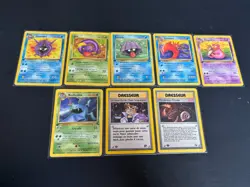 French 1st Edition Pokemon Card Lot - Fossil and Team Rocket - Image 1