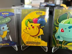 Pokemon Topps Pikachu PC1, Squirtle PC4, and Bulbasaur PC2 Clear Cards - Image 3