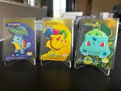 Pokemon Topps Pikachu PC1, Squirtle PC4, and Bulbasaur PC2 Clear Cards - Image 5