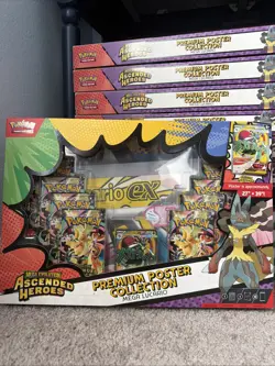 Pokemon Mega Evolution Ascended Heros Premium Poster Collection Mega Lucario NEW - Image 1