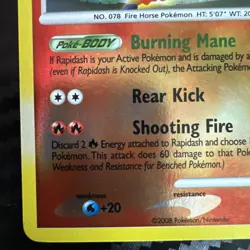 Rapidash 22/100 Reverse Holo Rare Stormfront 2008 Pokemon NM - Image 4