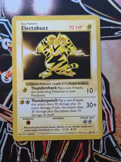Pokemon TCG - Electabuzz 20/102 - Non Holo Rare Shadowless - Base Set Unlimited - Image 1