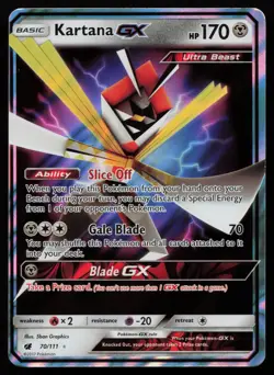 Kartana GX 70/111 Holo GX Rare Crimson Invasion Pokemon NM - Image 1