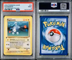 POKEMON PSA 9 MAGNEMITE 53/102 SET BASE 1st PRIMA EDIZIONE ITALIANO LOW POP🌍 - Image 3