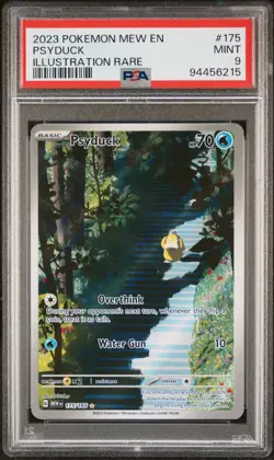2023 Pokemon MEW EN 151 Psyduck Illustration Rare 175/165 PSA 9 Mint - Image 1