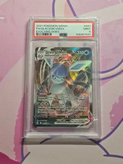 Glaceon VMAX PSA 9 2021 Pokemon Sword & Shield Evolving Skies #041/203 - Image 1