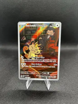 Pokemon TCG Team Rocket's Meowth Sv10: Destined Rivals 203/182 Illustration Rar… - Image 1