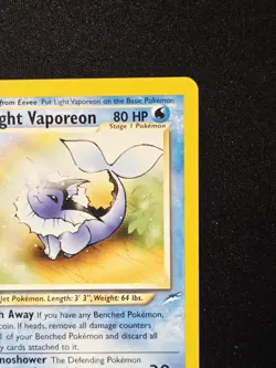 Light Vaporeon 52/105 Neo Destiny WOTC 2002 Pokemon TCG Wizards Of The Coast - Image 4