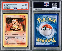 POKEMON PSA 10 MAGMAR 36/102 SET BASE 1st PRIMA EDIZIONE ITALIANO 2000 LOW POP - Image 3