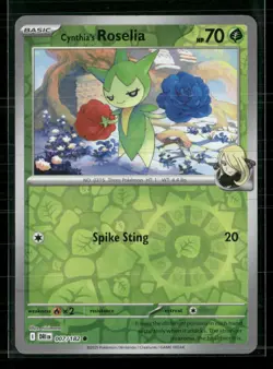 Cynthia's Roselia 007/182 Common Destined Rivals Pokemon Reverse Holo Near Mint - Image 1