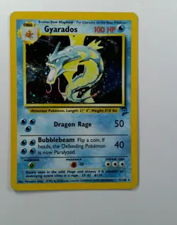 Pokemon WOTC 2000 Base Set 2 Gyarados Rare Holo Vintage Pokemon Card - Image 1