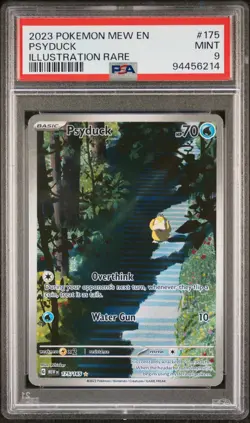 2023 Pokemon MEW EN 151 Psyduck Illustration Rare 175/165 PSA 9 Mint - Image 1