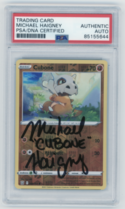 PSA Signed Michael Haigney Pokemon TCG Cubone Battle Styles 069/163 Reverse Holo - Image 1