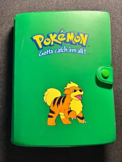 Vintage Growlithe Pokemon Card Binder 112 Pokemon Cards Collection Bundle WOTC - Image 1