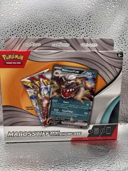 Pokemon Mabosstiff ex Showcase Box Sealed with 3 Booster Packs & 1 Foil - Image 1