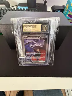 CGC 10 Team Rocket's Mewtwo EX 237/193 Special Art Rare Holo Pokemon Pristine - Image 1