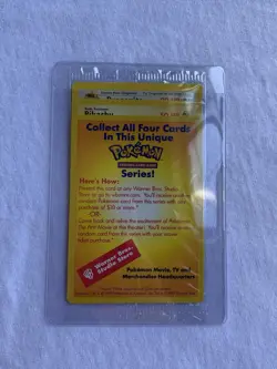 ERROR PACK Dragonite/Pikachu Pokemon WB Gold Stamped 1999 First Movie Promo - Image 1