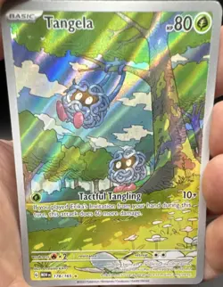 Pokemon Tangela 178/165 Scarlet & Violet 151 Illustration Rare Full Art Holo - Image 1
