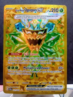 Pokemon TCG: Teal Mask Ogerpon ex #221/167 Twilight Masquerade Hyper Rare Gold - Image 1