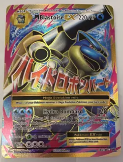 Pokemon M Blastoise EX Full Art Holo Ultra Rare 220 HP 102/108 Evolutions 2016 - Image 1