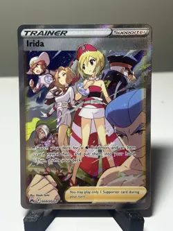 Pokemon Irida Trainer Supporter Full Art Ultra Rare Holo GG63/GG70 Crown Zenith - Image 1