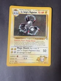 Pokemon Lt. Surge's Magneton Gym Heroes 8/132 Holo Rare Stage 1 HEAVY PLAY - Image 1