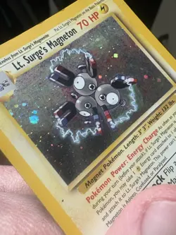 Pokemon Lt. Surge's Magneton Gym Heroes 8/132 Holo Rare Stage 1 HEAVY PLAY - Image 3