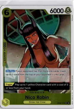 OP09-107 Nico Robin Rare Foil English One Piece TCG Card - Image 1