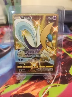 Pokemon TCG Cresselia Evolving Skies Holo GOLD Secret Rare Card 228/203 - Image 1