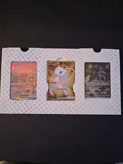 Pokemon Mew ex & Mewtwo ex Promo Foil Card Set (2023) - 3 Cards, English - Image 1