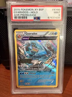 Gyarados XY60 Black Star Promo Ancient Origins Stamped Prerelease Card PSA 9 - Image 1