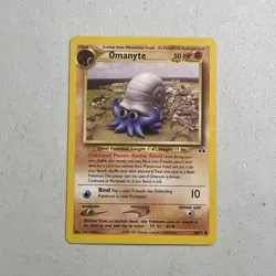 Pokemon TCG 2001 Neo Discovery Card -- Omanyte 60/75 - Image 1