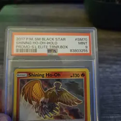 2017 POKEMON SM BLACK STAR PROMO #SM70 SHINING HO-OH-HOLO PSA 9 - Image 2