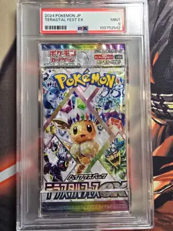 Pokemon Terastal Fest EX Booster Pack Japanese 2024 Eevee Umbreon PSA 9 - Image 1