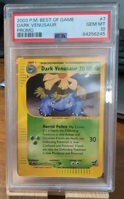 Dark Venusaur #7 - Best Of Game Promo - 2003 Pokemon - PSA 10 GEM MINT - LOW POP - Image 1