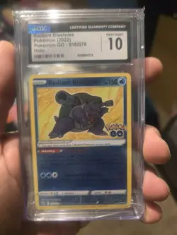 Radiant Blastoise 018 Pokemon Go Holo (Japanese/English) CGC 10 Gem Mint LOT - Image 2