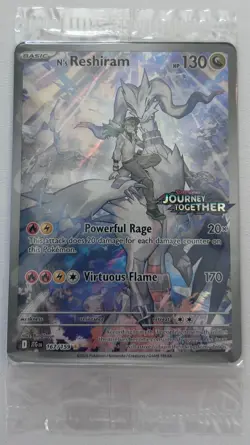 N's Reshiram 167/159 Illustration Rare Journey Together Pokemon Sealed Stamped - Image 1
