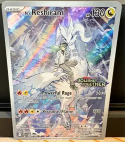 Pokemon N's Reshiram Journey Together 167/159 Holo Stamped Illustration Rare - Image 1
