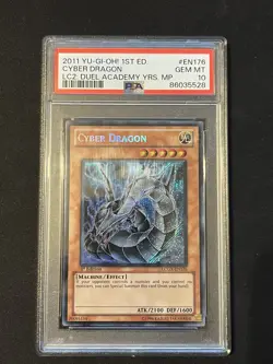 Yugioh Cyber Dragon-Secret Rare-1st Edition-LCGX EN176 - PSA 10 POP 5 Alt Art - Image 1