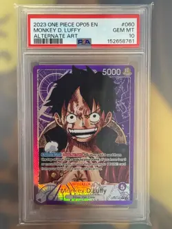 ONE PIECE OP05-060 Alternate Alt Art Leader #060 MONKEY D. LUFFY PSA 10 OP05 - Image 1