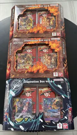 One Piece Illustration Box Vol 5 And 6 Lot Sealed Lot of 3 Boxes - Image 1