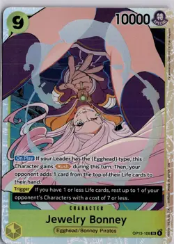 OP13-108 SR Foil Jewelry Bonney One Piece TCG Carrying On His Will English - Image 1