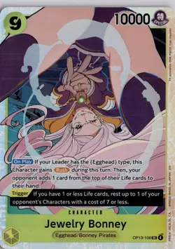 OP13-108 SR Foil Jewelry Bonney One Piece TCG Carrying On His Will English - Image 1