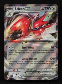 Scizor ex 111/162 Double Rare Temporal Forces Pokemon Near Mint - Image 1