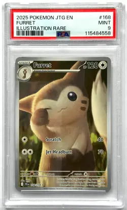 Furret 168/159 - PSA 9 - Pokemon TCG - Journey Together Illustration Rare Holo - Image 1