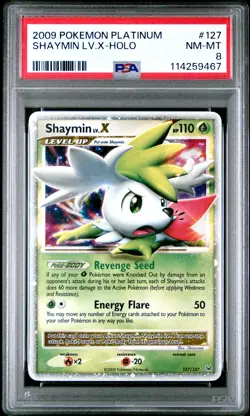 2009 POKEMON PLATINUM BASE SHAYMIN LV X #127 ULTRA RARE PSA 8 NM #114259467 - Image 1