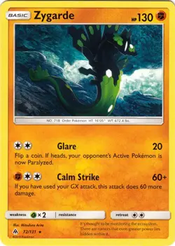 4x Lightly Played Zygarde - 72/131 - Rare Pokemon Forbidden Light - Image 1