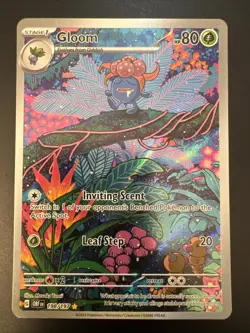 Pokemon Card Gloom 198/197 Obsidian Fkames Illustration Ultra Rare A1 - Image 1