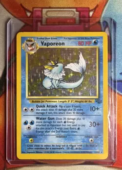 Pokemon TCG Vaporeon 12/64 Jungle Set Holo Rare - LP/MP 💧 - Image 1